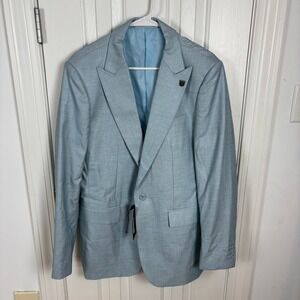 Stacy Adams‎ Solid Teal Suit Jacket Blazer 40L New with Tags